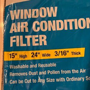 Window Air Conditioner Filter (new) /  15" High 24" wide 3/16" thick  Frost King